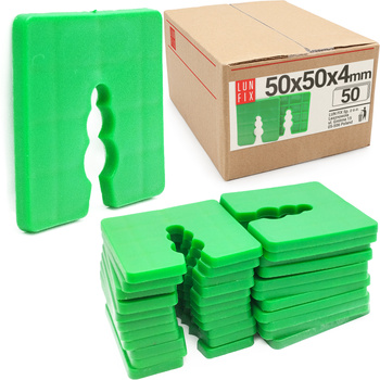 Distanční podložka 50x50x4mm 50 ks.