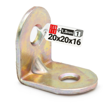 Nábytkový úhelník 20x20x16x1,5 KR2 1ks.