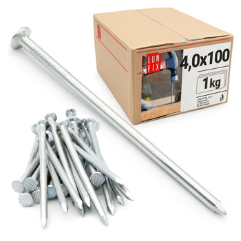 Stavební hřebíky 4x100 mm 4" pozinkované 1kg