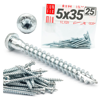 Tesařské vruty ANCHOR pro tesařské spoje 5x35 25ks.