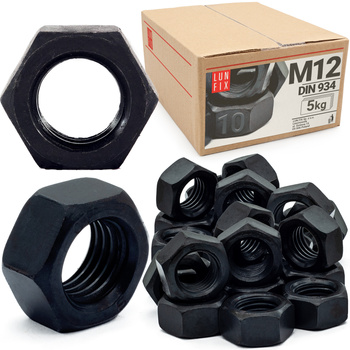 Šestihranná matice M12 DIN 934 třída 10 černá 5kg