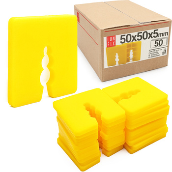 Distanční podložka 50x50x5mm 50 ks.