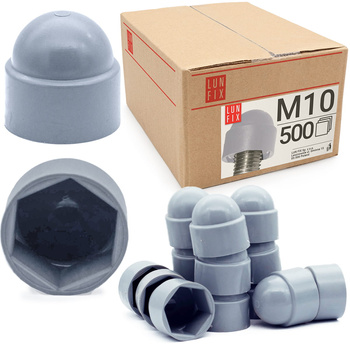 Krytka pro šrouby a matice se šestihrannou hlavou M10/17 šedá 500ks