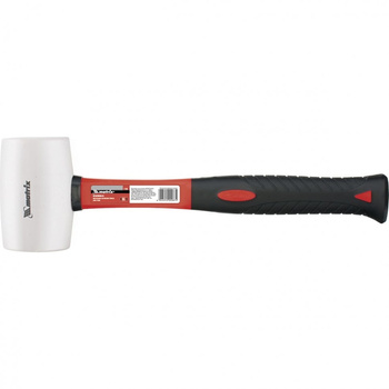 Gumové kladivo na dlažbu 60 mm 680 g bílé se sklolaminátovou nasadou