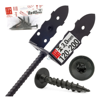 Dekorativní nastavitelná patka s týčí do betonu + šrouby