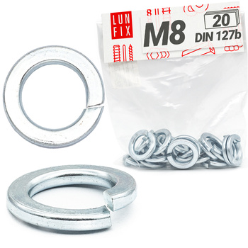 Pružná podložka M8 pozinkovaná DIN127 20 ks