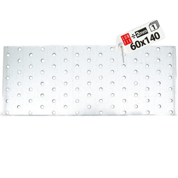 Perforovaná deska 140x60x2 PP8 plochá tesařská spojka 1ks.