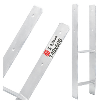 Ukotvení trámků typ H 140x600x6mm