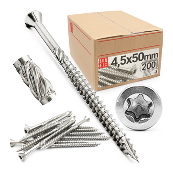 Terasový vrut 4,5x50 nerezový ocel C2 200 ks