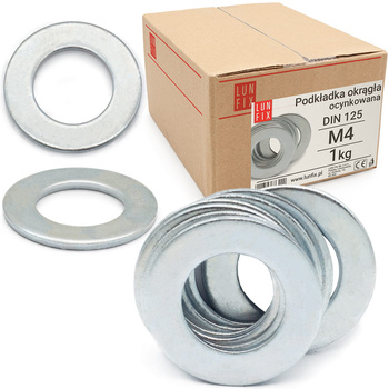 Plochá podložka M4 pozinkovaná DIN 125 1kg