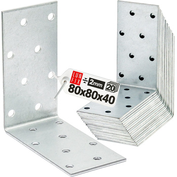 Montážní úhelník 80x80x40x2 KM11 20ks.