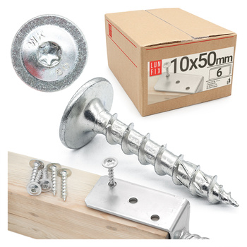 Talířový vrut 10x50 na kotevní patku 6ks.