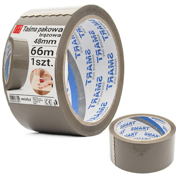 Hnědá akrylová balicí páska Smart 48mm/66m