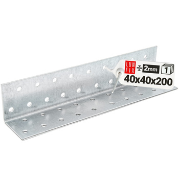 Montážní úhelník 40x40x200x2 KM6 1ks.