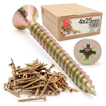 Vrut se zápustnou do dřeva a dřevotřísky 4x25 1000ks.