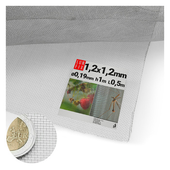 Nerezové pletivo očko 1,2x1,2 mm fi0,19mm 1000x500mm