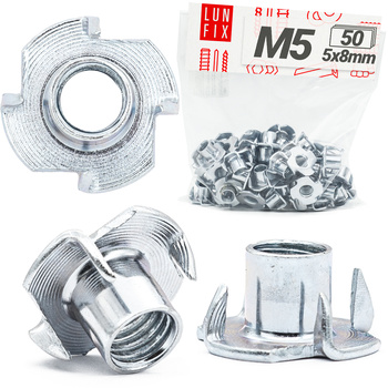 Naražecí matice M5 (5x8mm) šestihranná pozinkovaná 50ks.