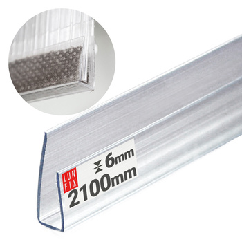 Těsnicí lišta pro polykarbonát 6 mm, 2100 mm