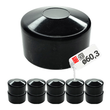 Čepička PVC na sloupek fi60 mm černá 10ks.
