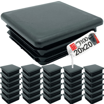 Zátka na sloupek 20x20 černá 100ks.