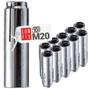 Klínová kotva ocelová M20 10ks.