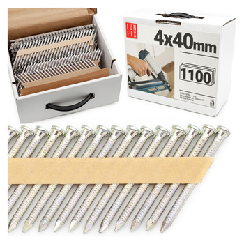 Hřebíky do hřebíkovačky 40mm 4x40 1,5'' ANCHOR na papíře pozinkované 1100ks.