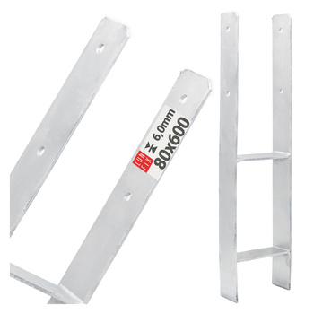 Ukotvení trámků typ H 80x600x6mm