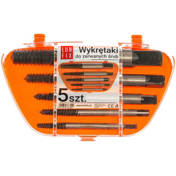 Vytahovače na zlomené šrouby, čepy 5ks.