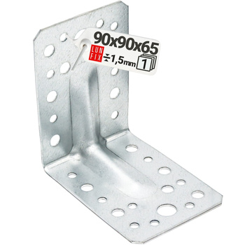 Úhelník s prolisem KPS1 90x90x65x1,5 1ks.