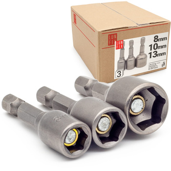 Bit magnetický nástrčný 8/10/13mm 1/4"