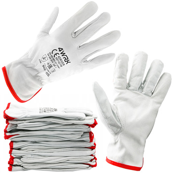 Pracovní rukavice  kožené  vel. 10 XL bílé 12 párů
