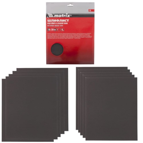 List brusného papíru P80 230x280 voděodolný 10ks.