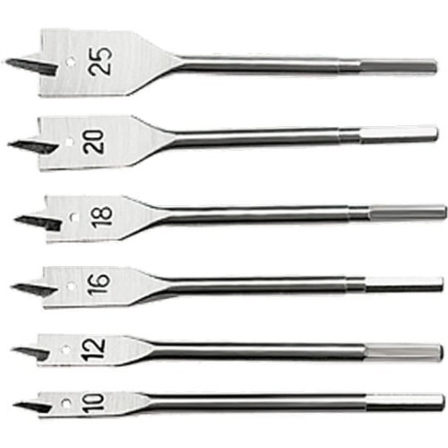 Sada vrtáků do dřeva 10-25 mm 6 kusů