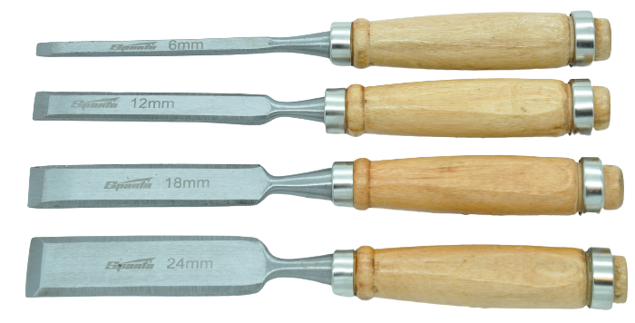 Zestaw dłut do drewna (6-12-18-24mm) 4 dłuta