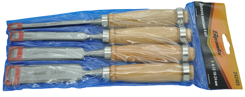 Zestaw dłut do drewna (6-12-18-24mm) 4 dłuta