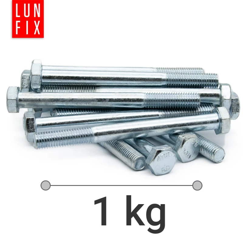 Metrický šroub M10x120 částečný závit DIN 931 třída 5.8 pozink. 1kg