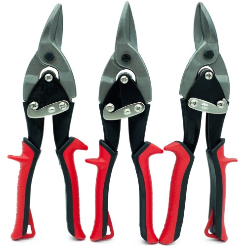 Nůžky na kov a plech 250mm levé pravé rovné 3ks