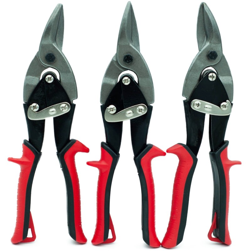 Nożyce do cięcia blachy i metalu 250mm LEWE PRAWE PROSTE 3szt