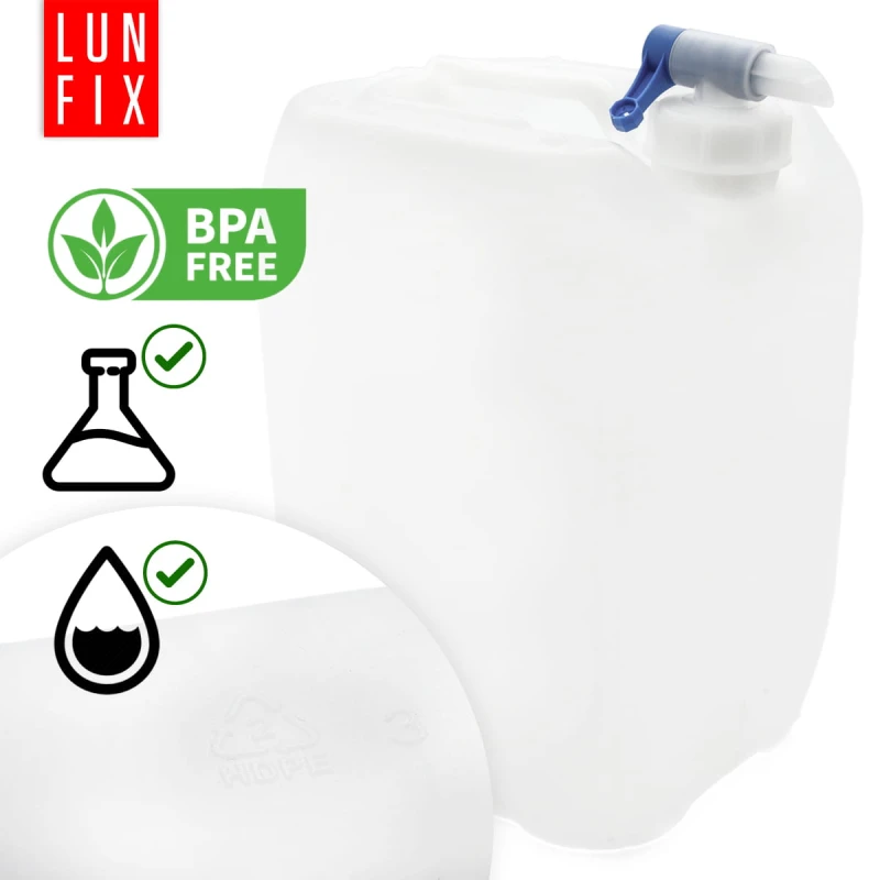 Kanystr na vodu s kohoutkem 20l HDPE kanystr + uzávěr