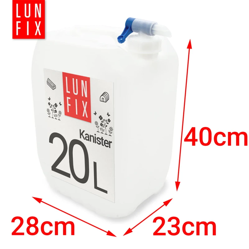 Kanystr na vodu s kohoutkem 20l HDPE kanystr + uzávěr