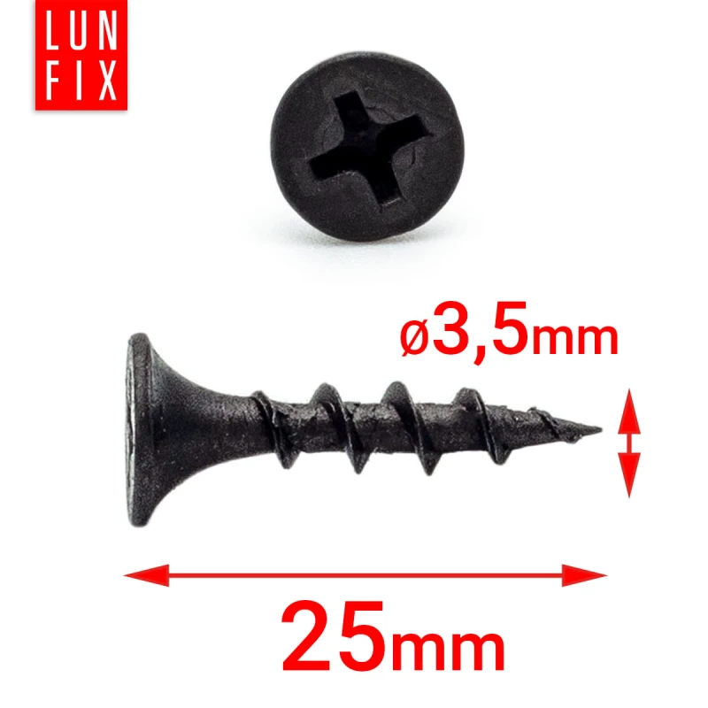 Vruty do sádrokartonu 3,5x25 do dřeva 1kg
