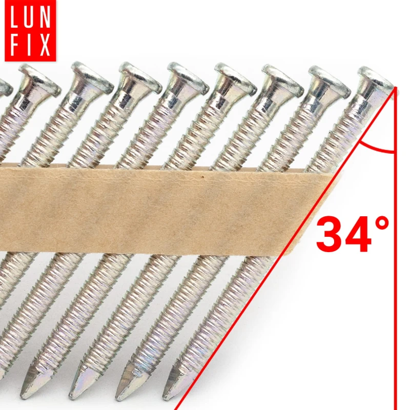 Gwoździe do gwoździarki 60mm 4x60 2,5 cala ANCHOR ocynkowane na papierze 1100szt.