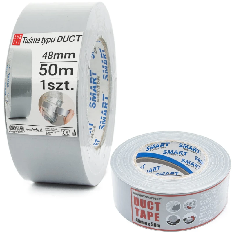 Stříbrná lepicí páska 48 mm/50 m Duct Tape