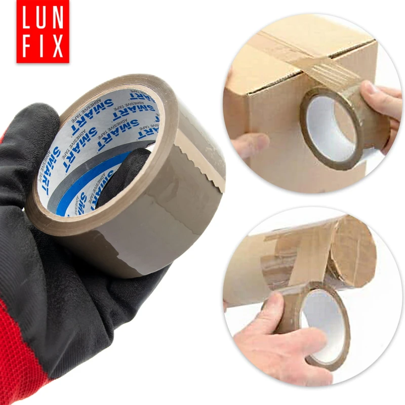 Hnědá akrylová balicí páska Smart 48mm/66m