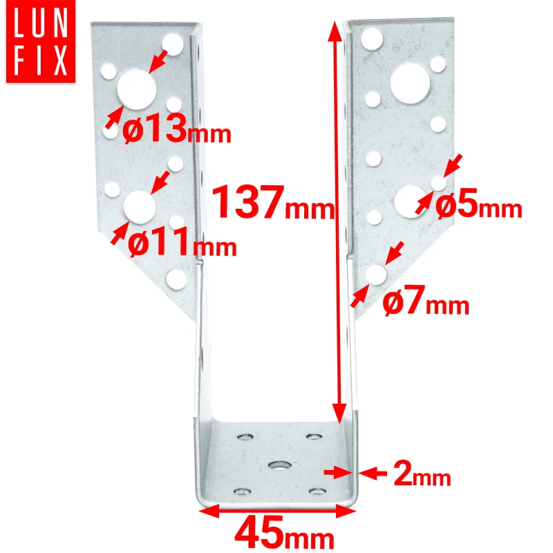 Závěs trámu 45x137 mm spojovací botka WB45