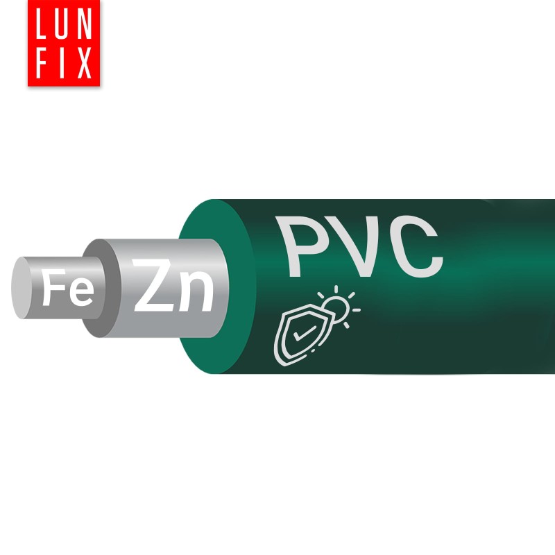 Drut naciągowy do siatki 3.6mm zielony ocynkowany powlekany PCV 50mb