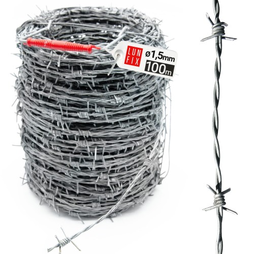 Ostnatý drát v roli 100m fi 1,5mm dvoužilový