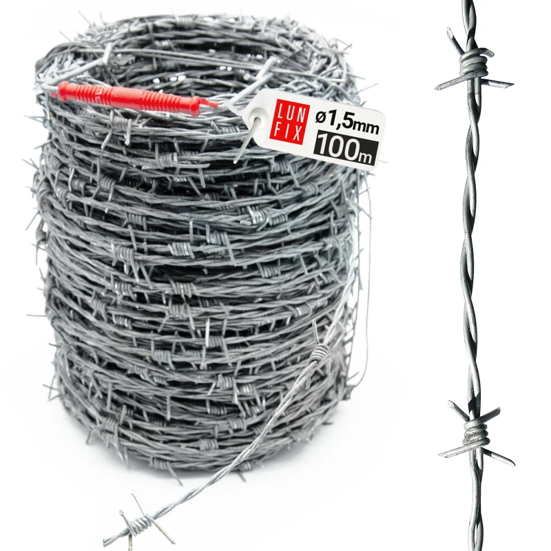 Ostnatý drát v roli 100m fi 1,5mm dvoužilový