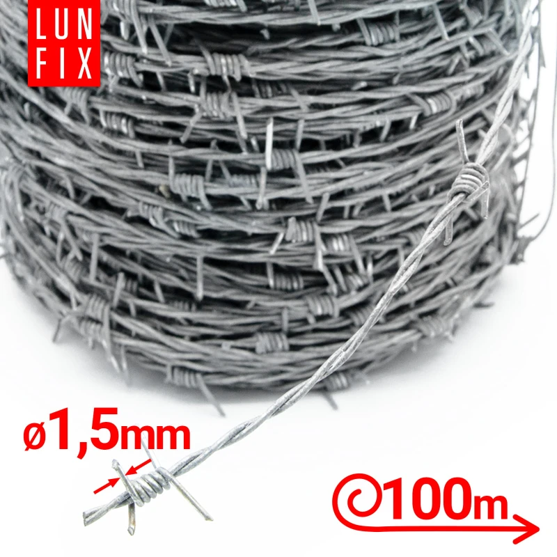 Ostnatý drát v roli 100m fi 1,5mm dvoužilový