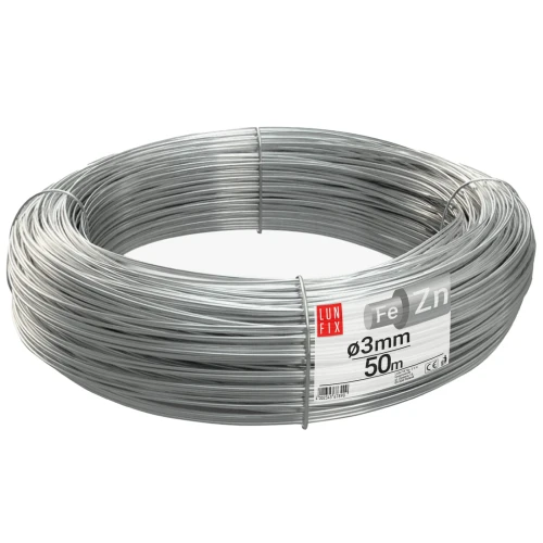 Napínací drát na pletivo pozinkovaný 3mm 50 m